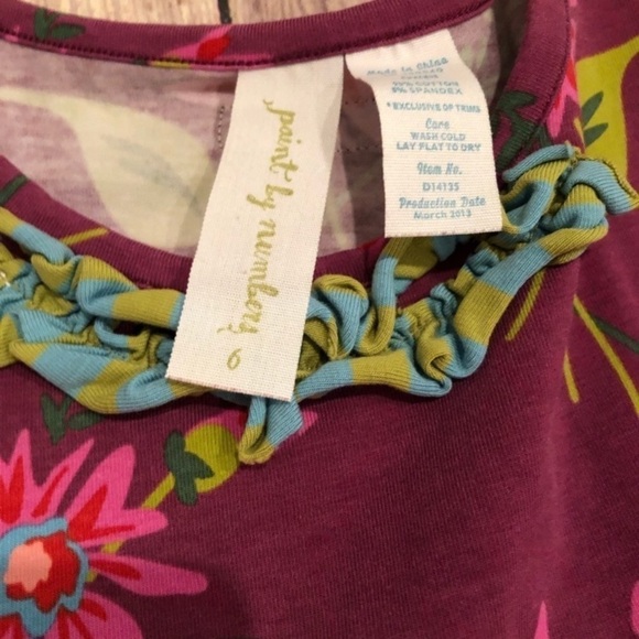Matilda Jane paint by‎ numbers blossoms size 6 purple floral stretchy - Picture 4 of 8